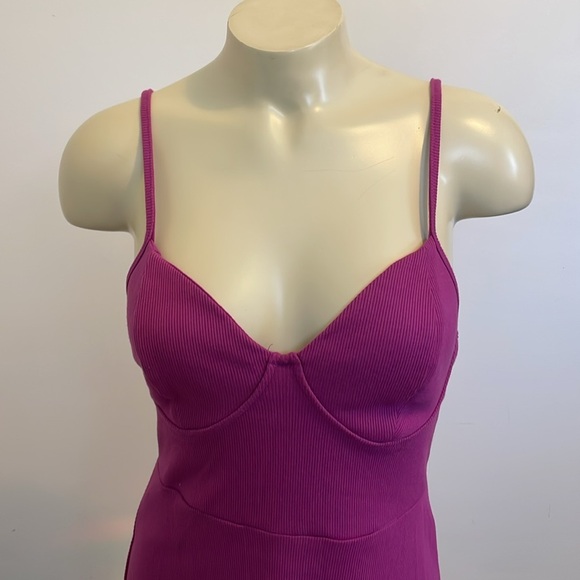 Women's Purple Ribbed Mini Dress - Wild Fable - Picture 2 of 5